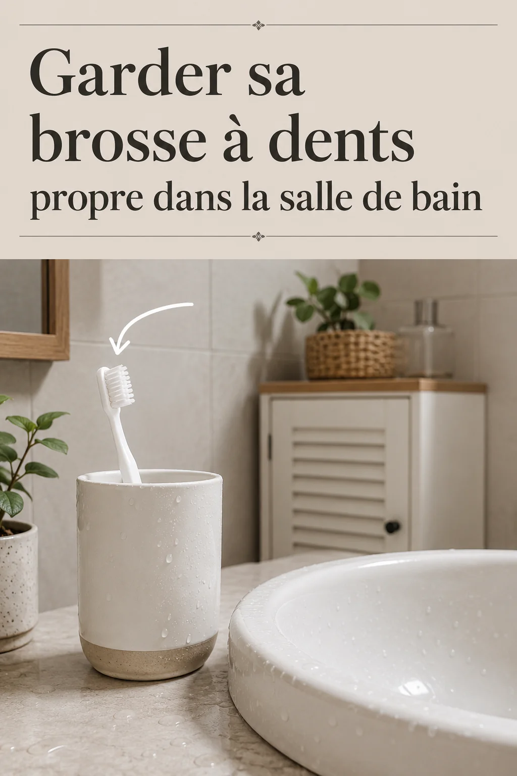 Image titre pour garder sa brosse à dents propre dans la salle de bain