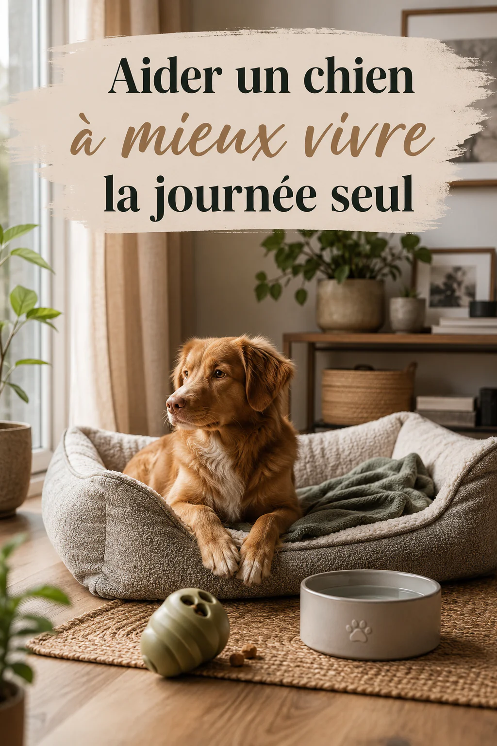 Image titre pour aider un chien à mieux vivre la journée seul