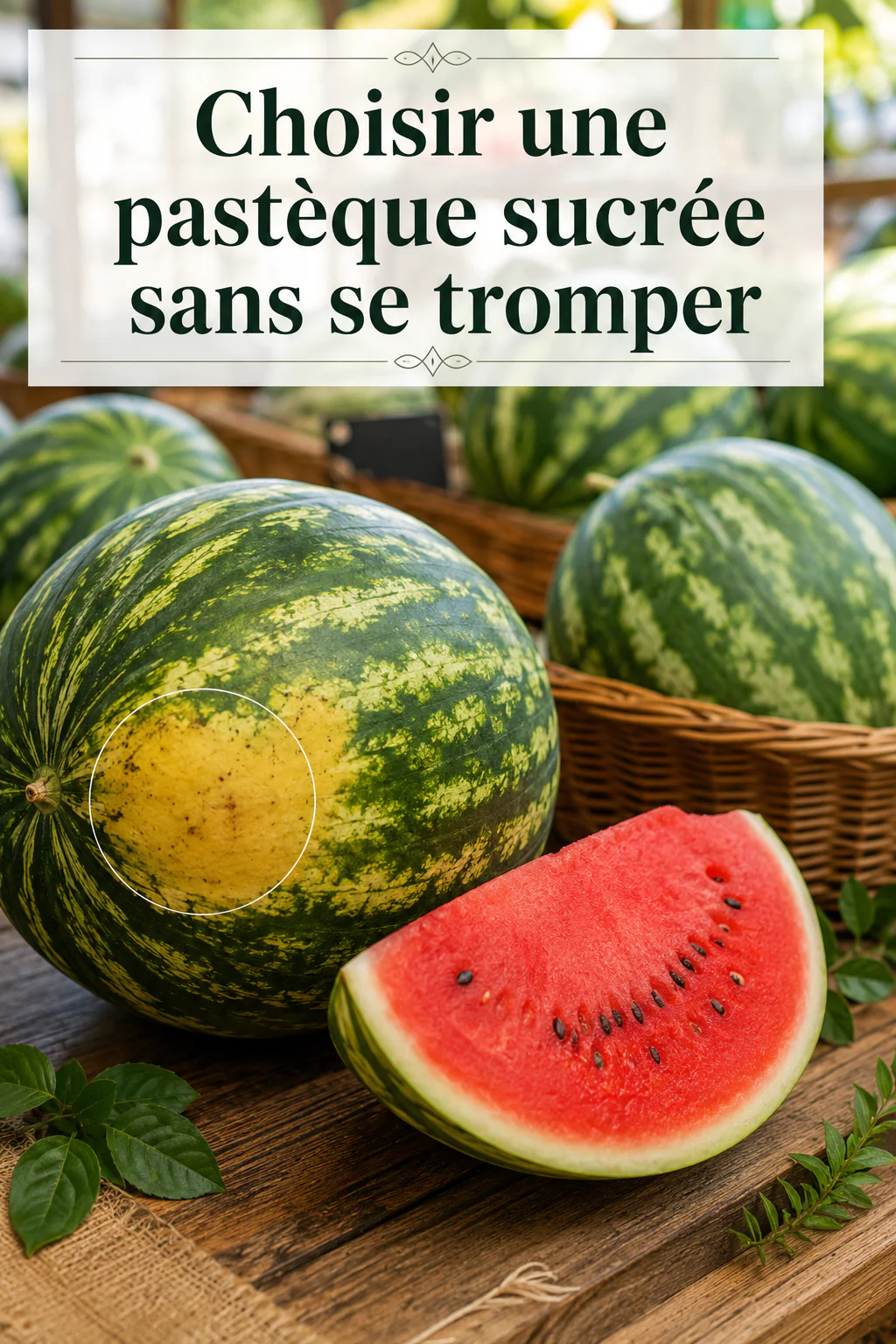 Image titre Pinterest Choisir une pastèque sucrée sans se tromper