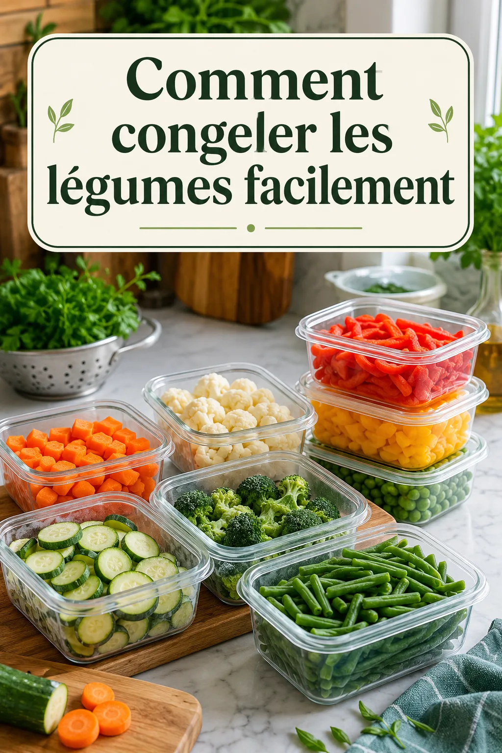 Image Pinterest sur la congélation facile des légumes