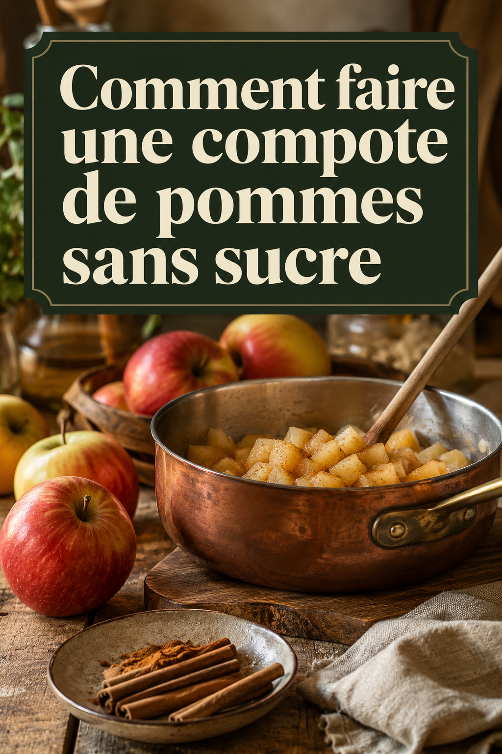 Comment faire une compote de pommes sans sucre