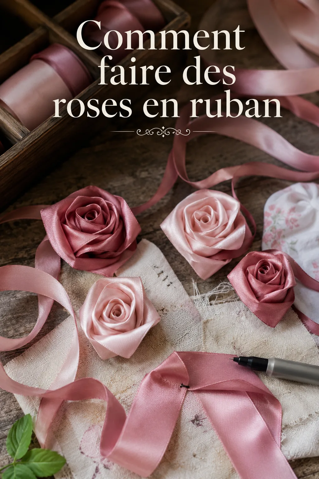Image Pinterest Comment faire des roses en ruban