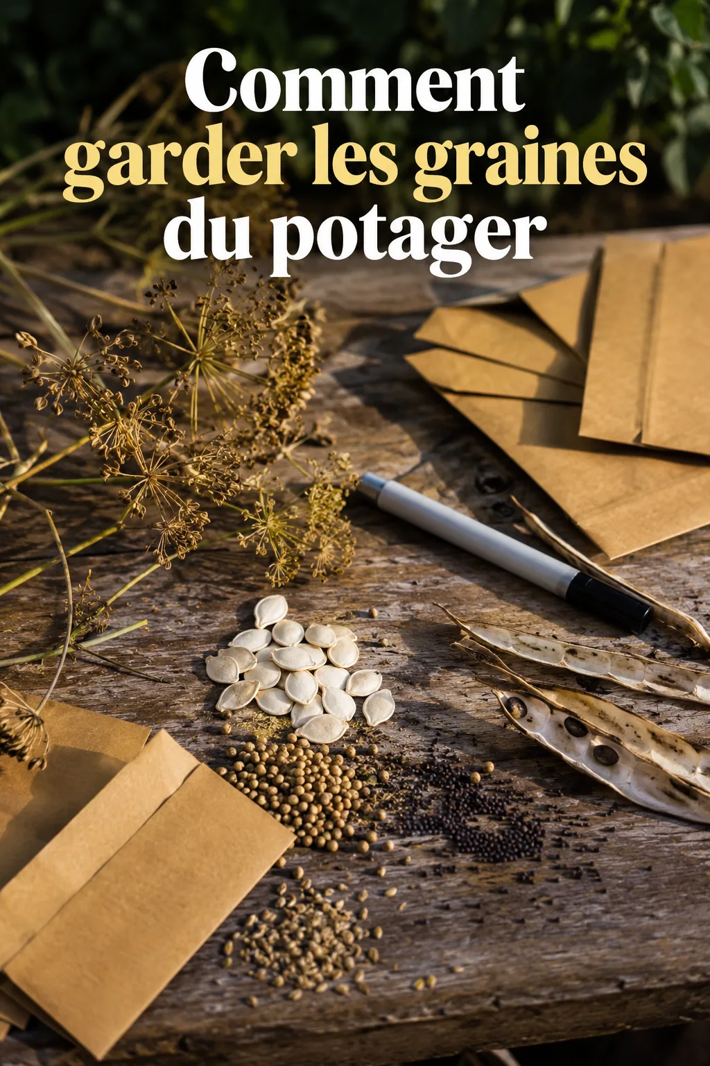 Image Pinterest Comment garder les graines du potager
