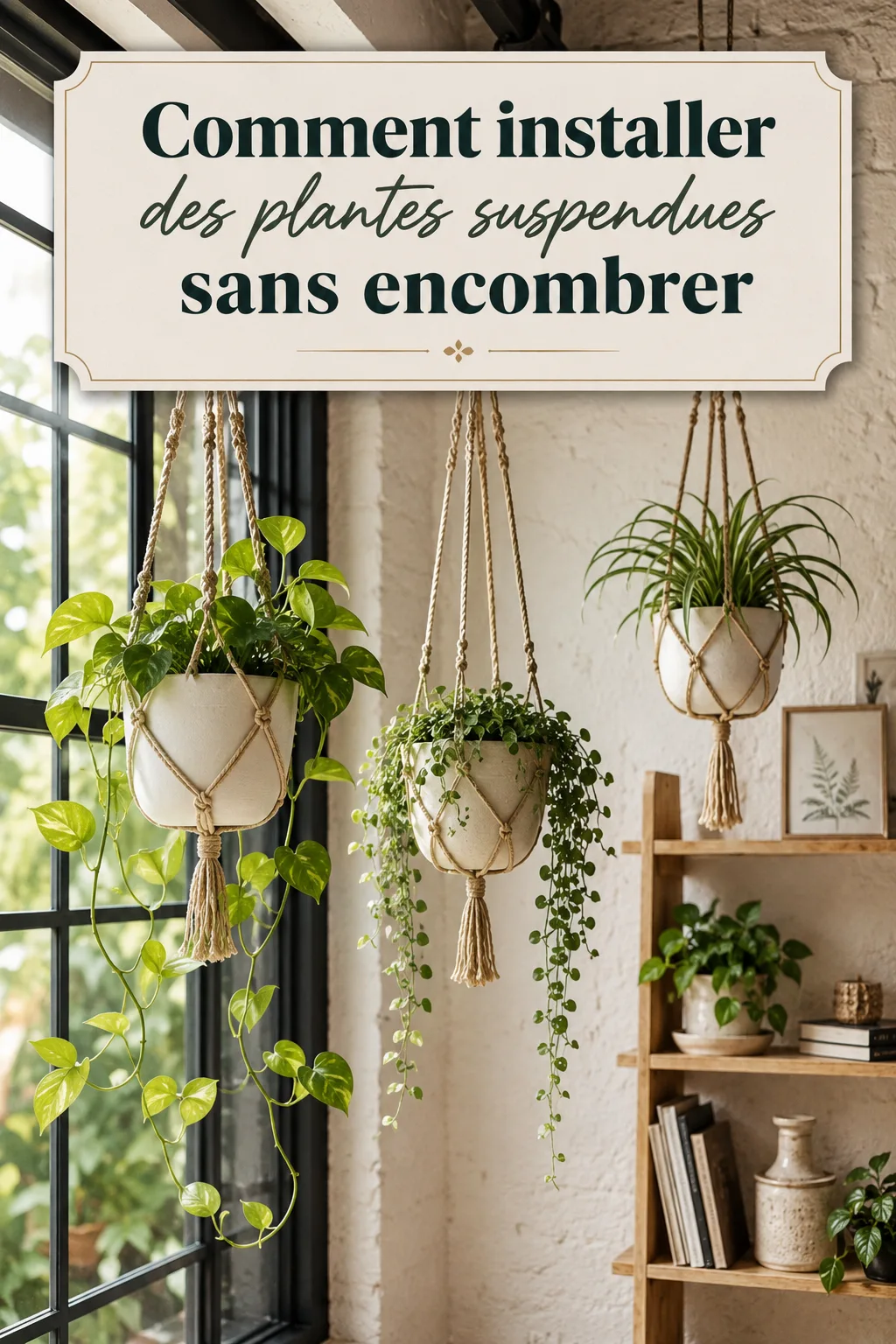 Comment installer des plantes suspendues sans encombrer