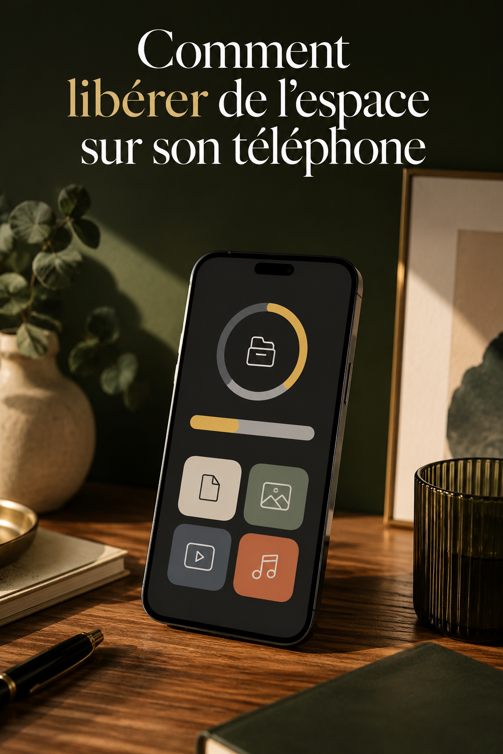 Visuel Pinterest pour libérer de l'espace sur son téléphone