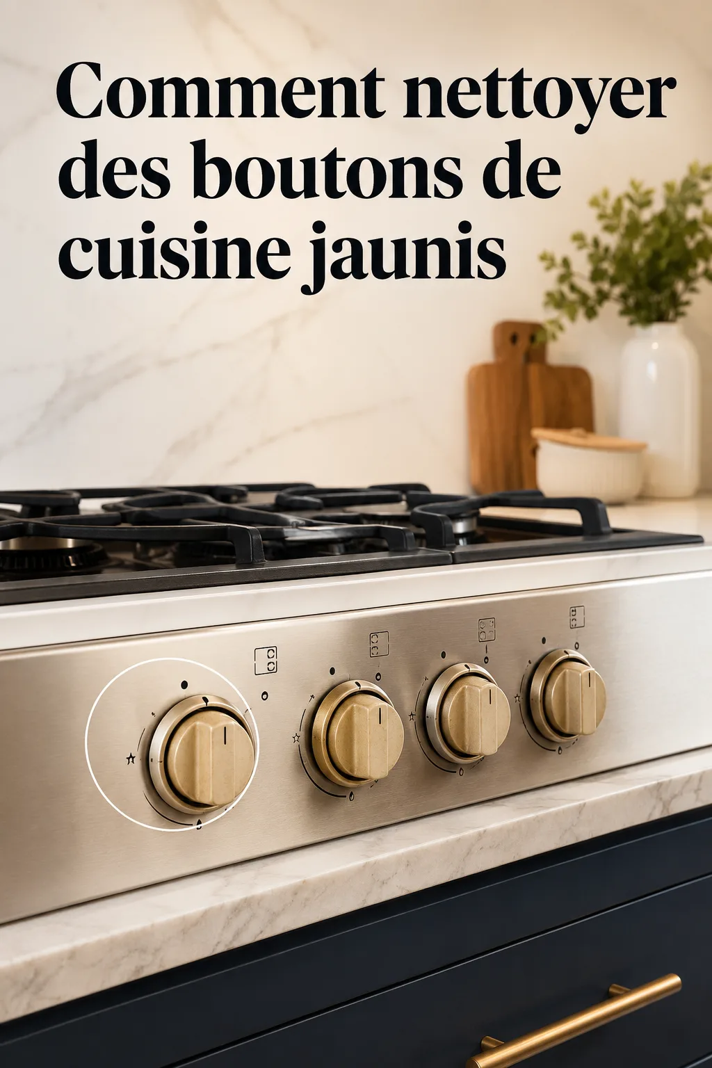 Comment nettoyer des boutons de cuisine jaunis