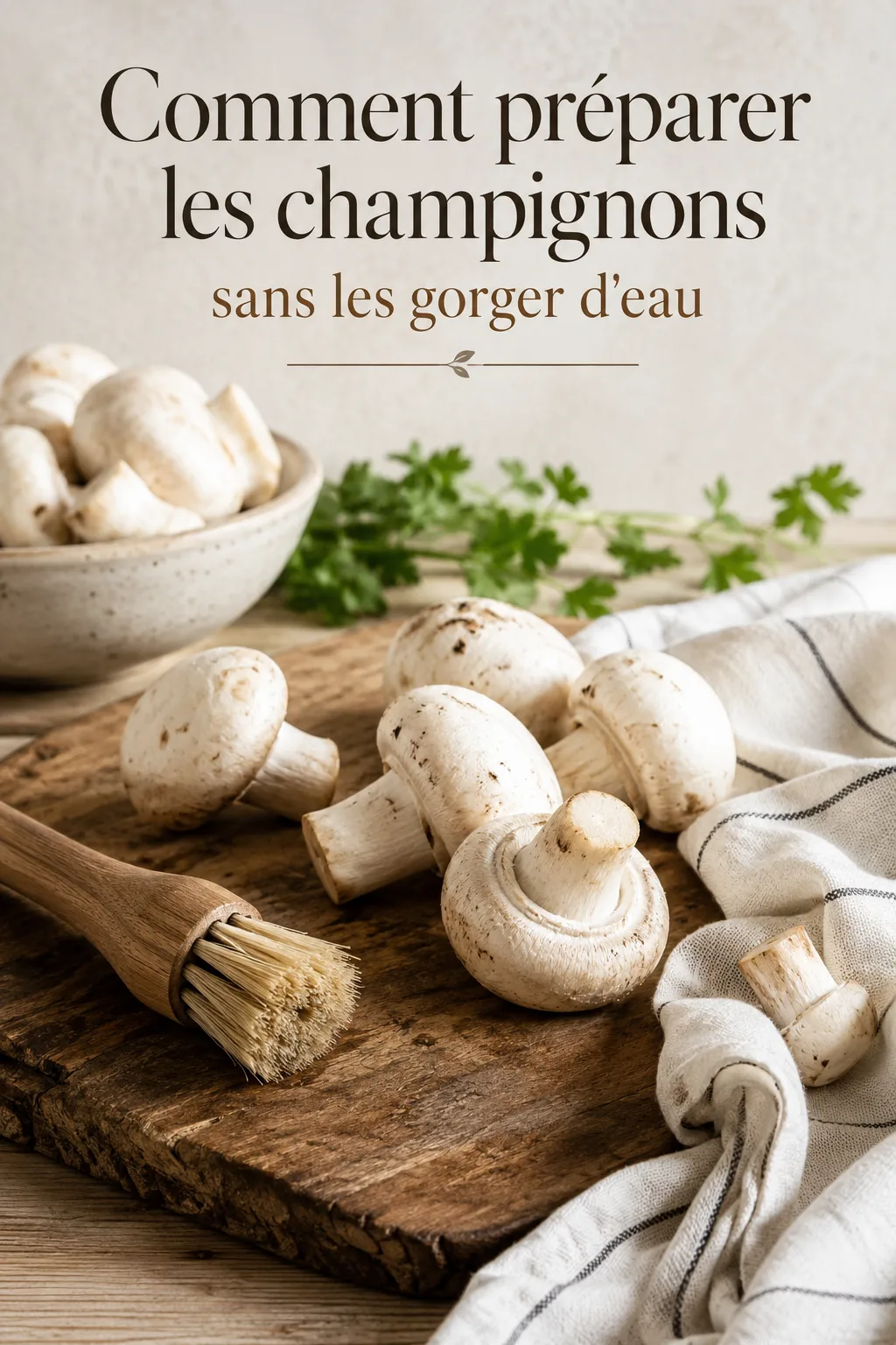 Comment préparer les champignons sans les gorger d'eau