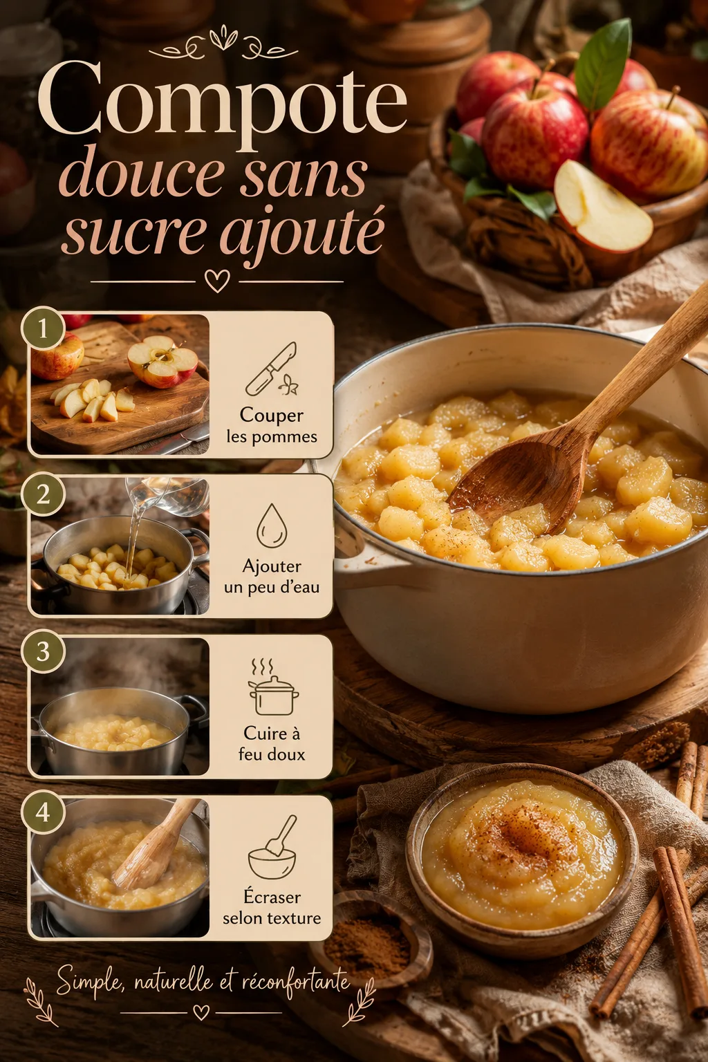 Compote douce sans sucre ajoute