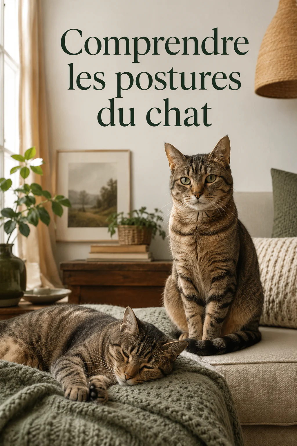 Image titre pour comprendre les postures du chat avec nuance