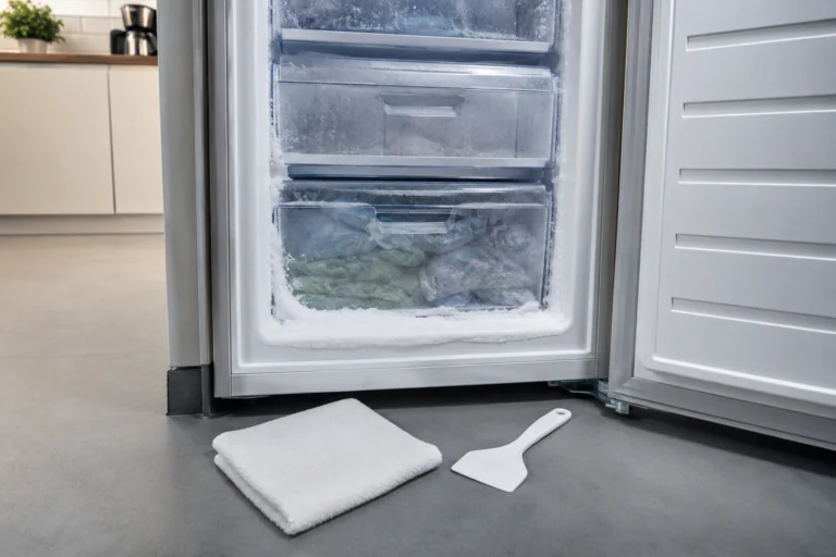 Visuel à la une montrant un congélateur avec du givre visible