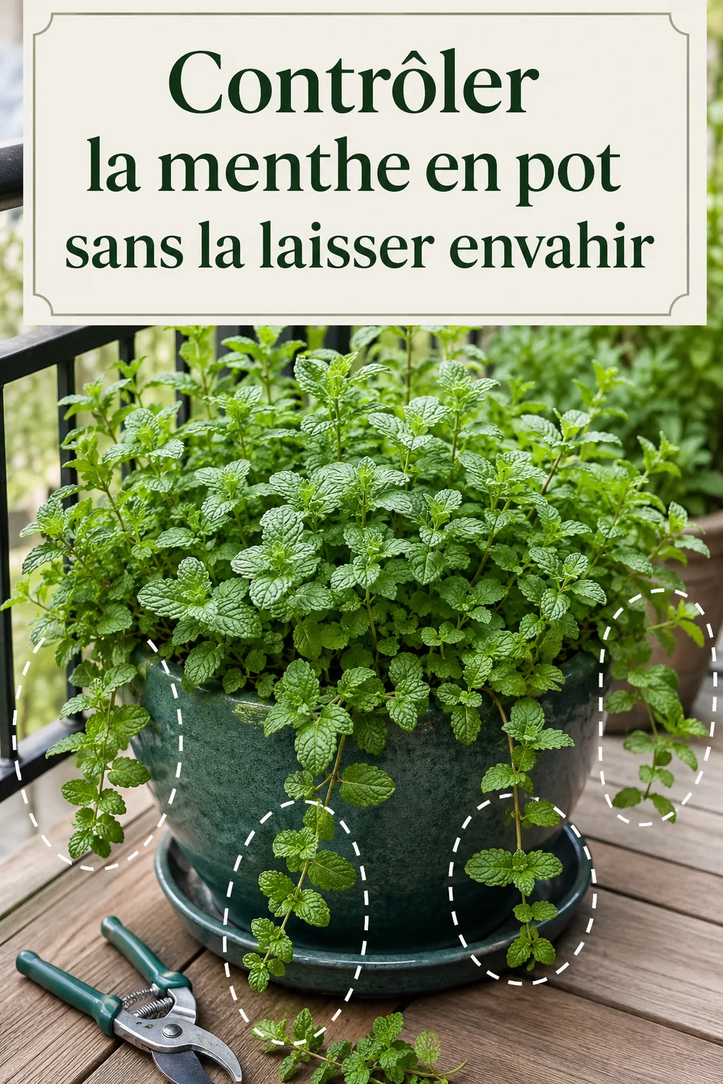 Image Pinterest sur la menthe en pot à contrôler