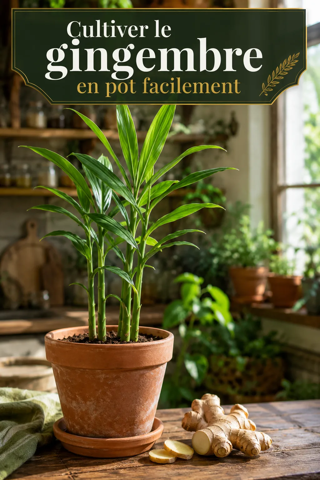 Image titre Pinterest Cultiver le gingembre en pot facilement