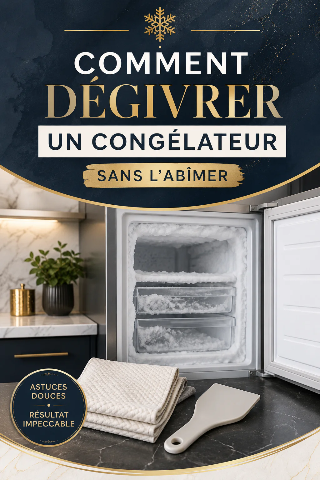 Image titre expliquant comment dégivrer un congélateur sans l'abîmer