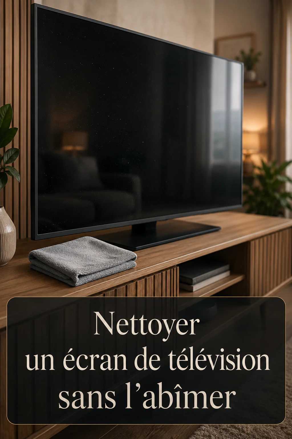 Image Pinterest expliquant comment nettoyer un écran de télévision sans l’abîmer