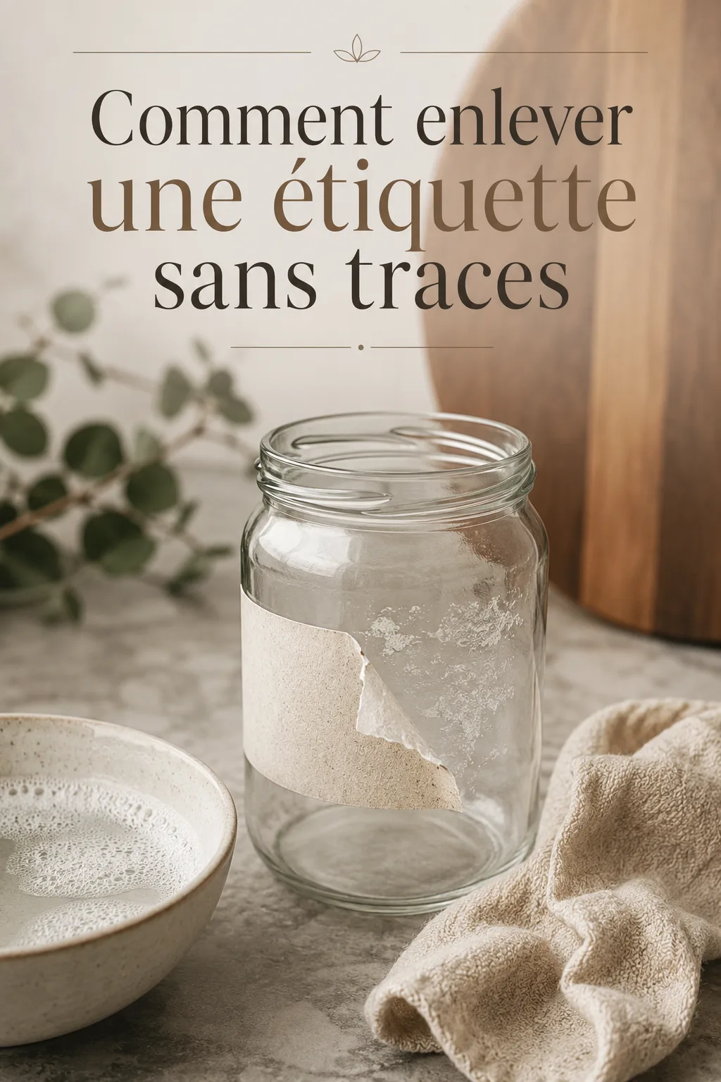 Visuel Pinterest comment enlever une étiquette sans traces