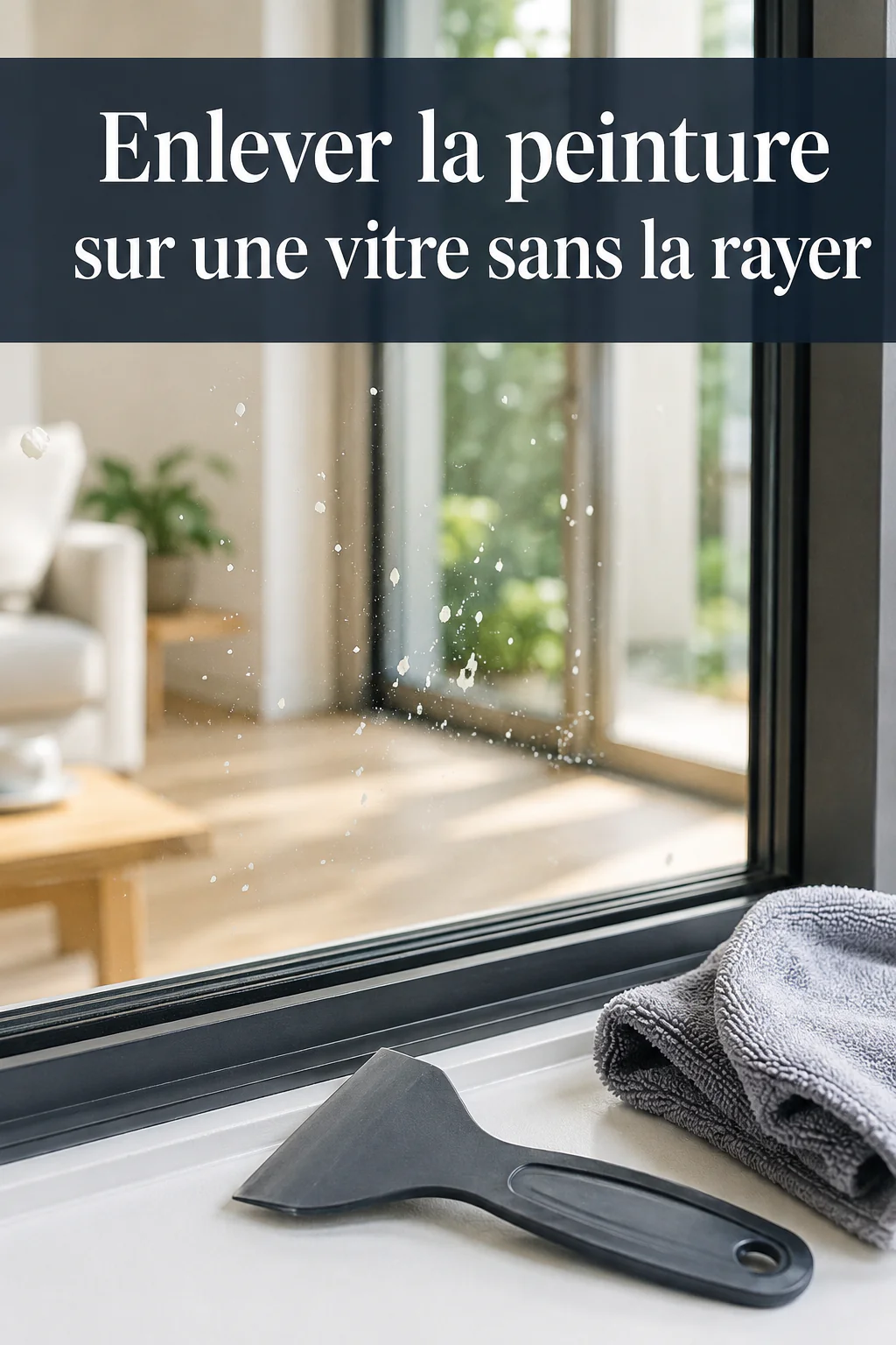 Image Pinterest sur la méthode pour enlever la peinture sur une vitre sans la rayer