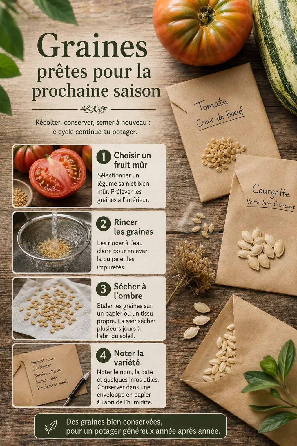 Infographie Graines prêtes pour la prochaine saison