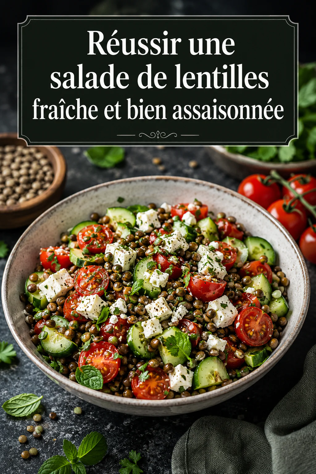 Réussir une salade de lentilles fraîche et bien assaisonnée