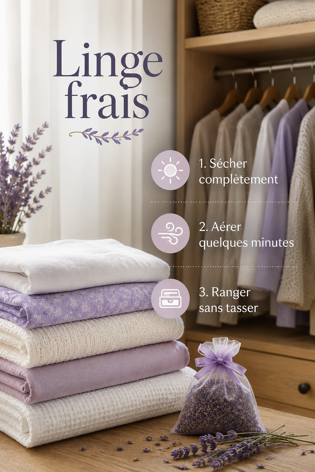 Étapes simples pour garder le linge frais avant rangement