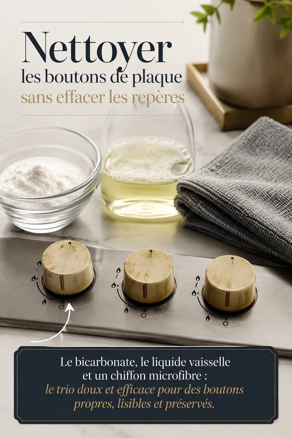 Nettoyer les boutons de plaque sans effacer les repères