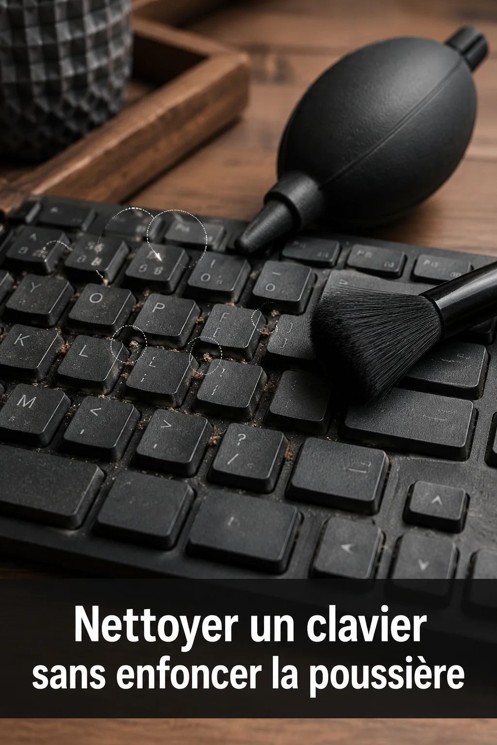 Nettoyer un clavier sans enfoncer la poussière