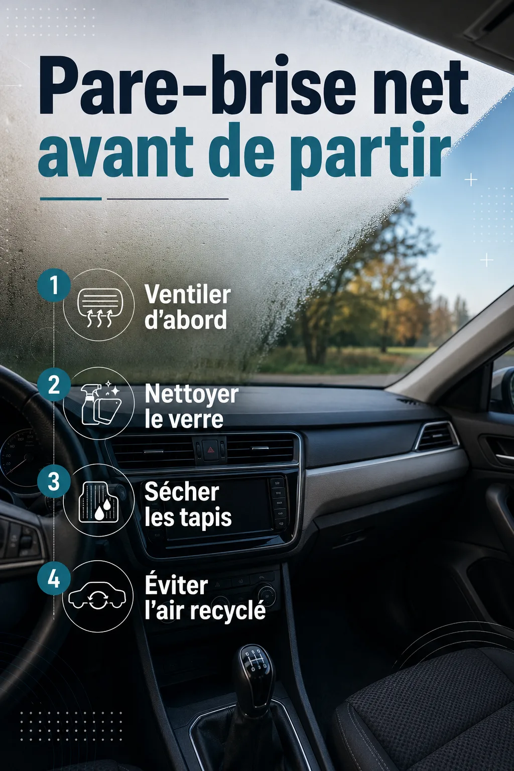 Pare-brise net avant de partir