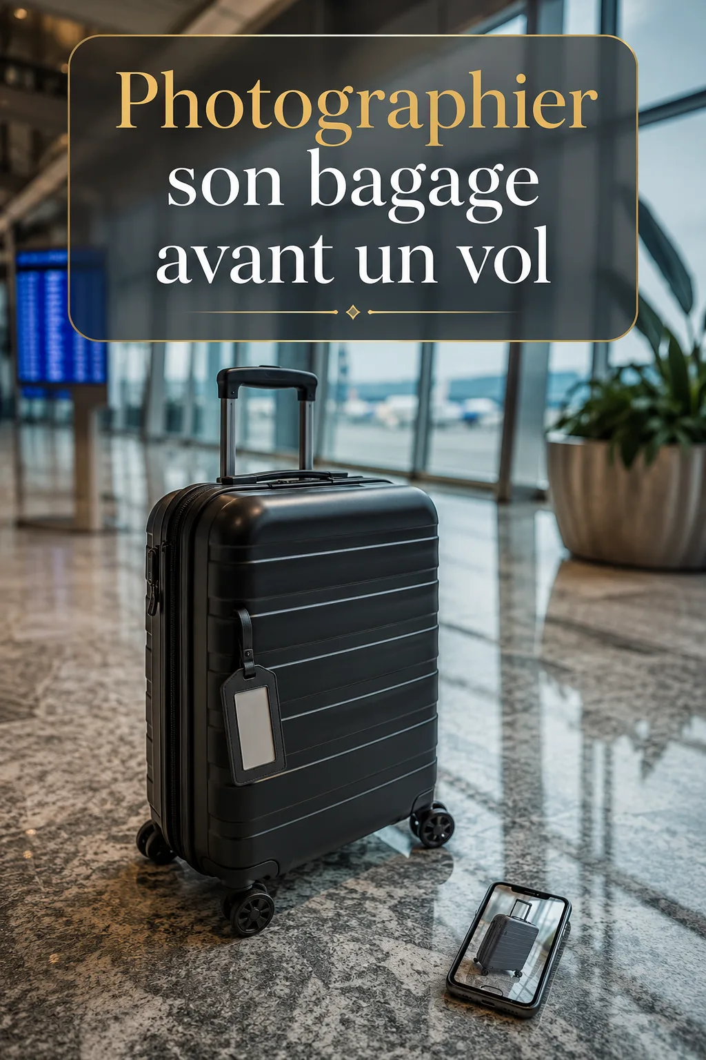 Valise photographiée avant un vol pour mieux l'identifier