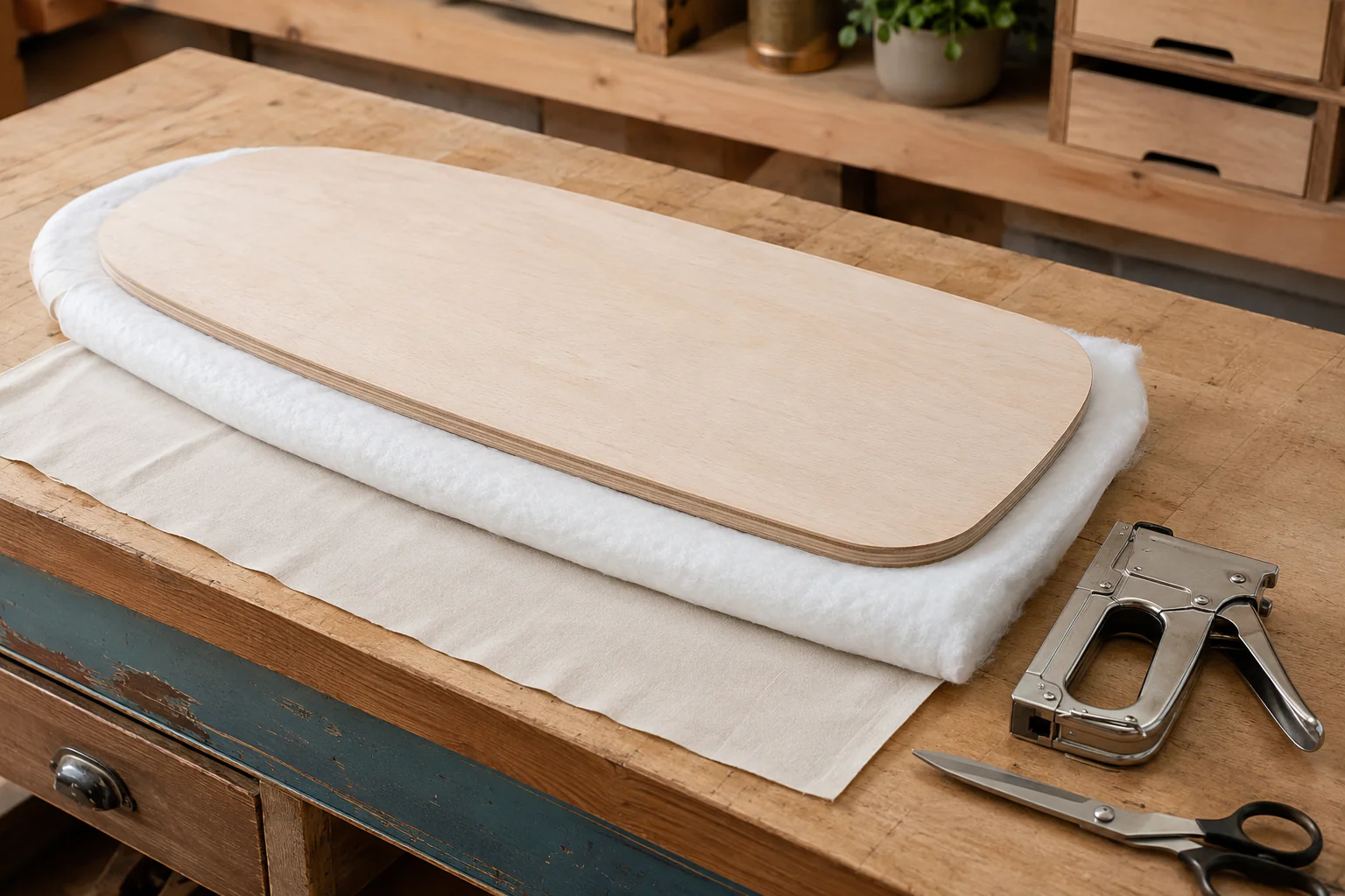 Matériel pour fabriquer une planche à repasser d'appoint