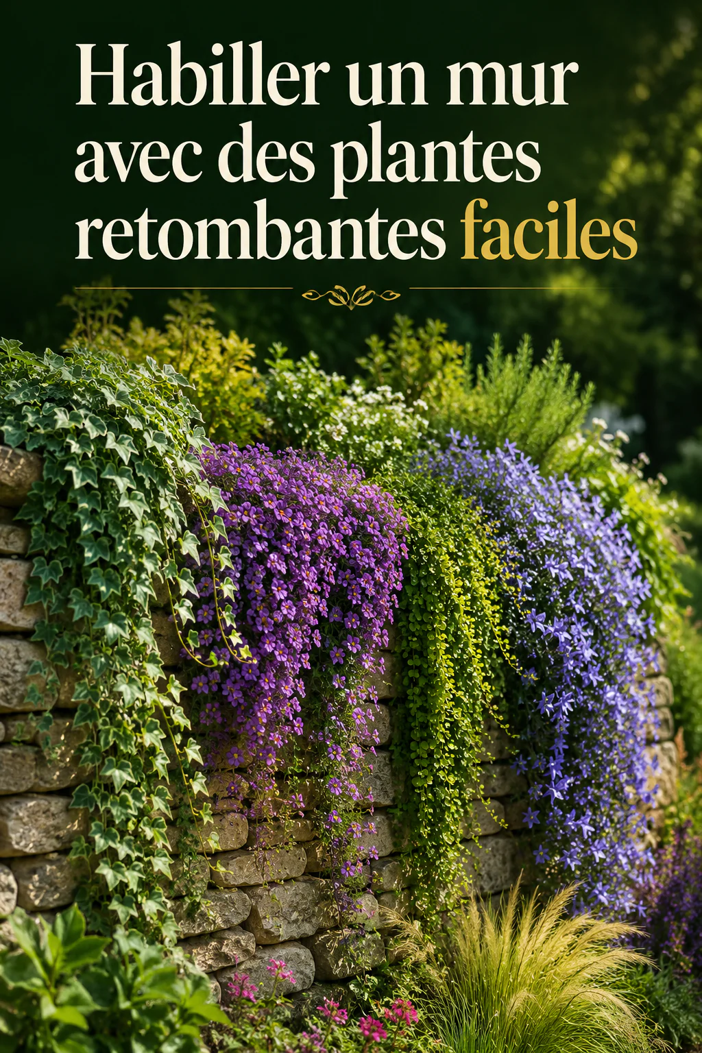 Image Pinterest sur les plantes retombantes faciles pour habiller un mur