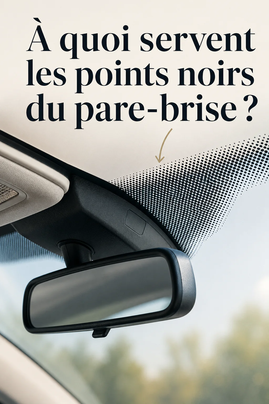 Image Pinterest avec le titre À quoi servent les points noirs du pare-brise