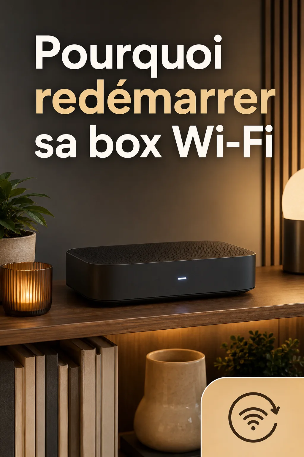 Image Pinterest avec le titre Pourquoi redémarrer sa box Wi-Fi