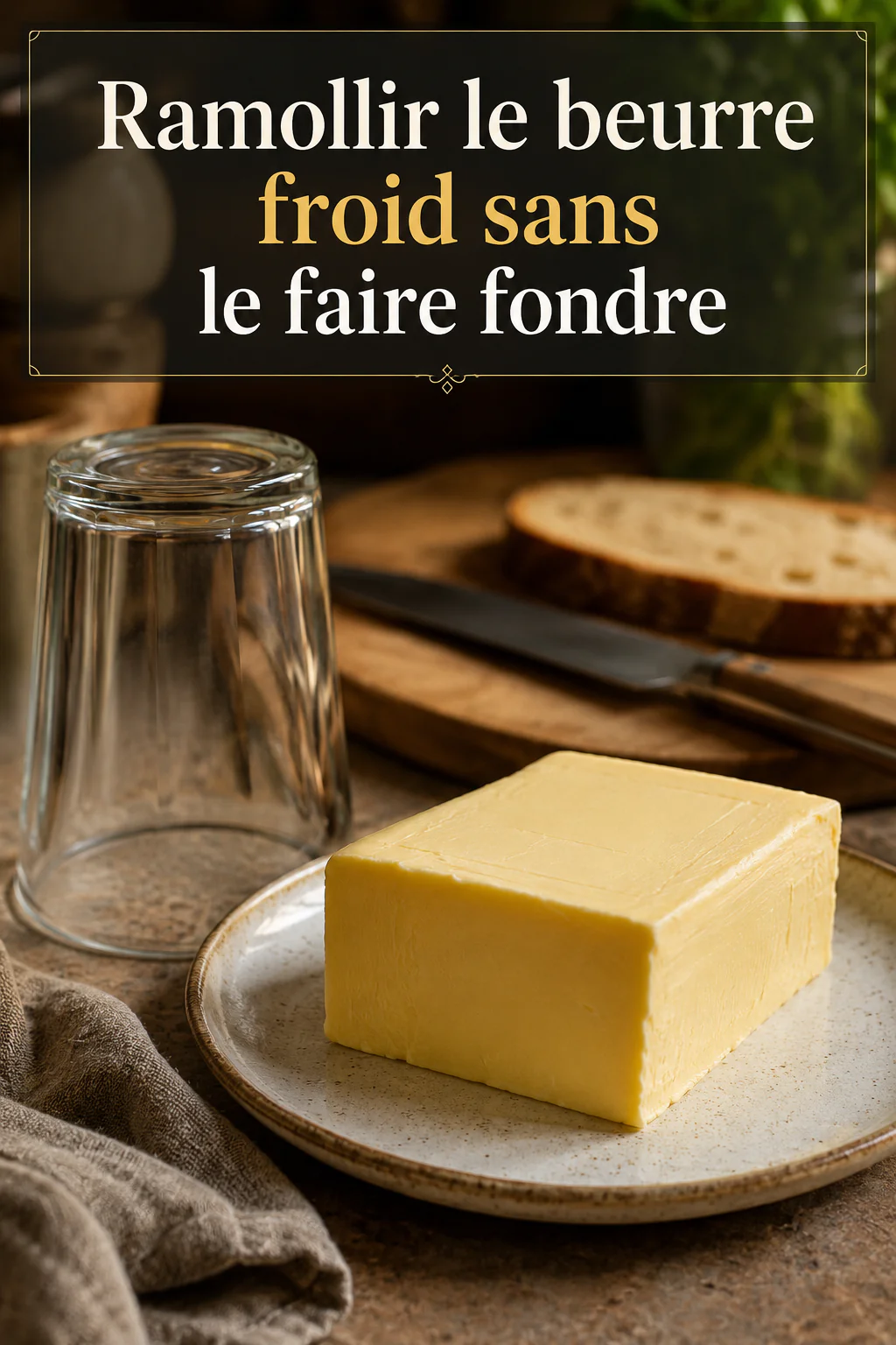 Visuel Pinterest ramollir le beurre froid sans le faire fondre