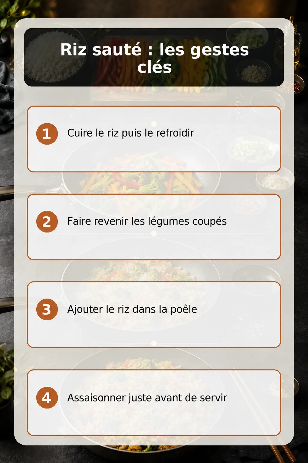 Riz sauté : les gestes clés