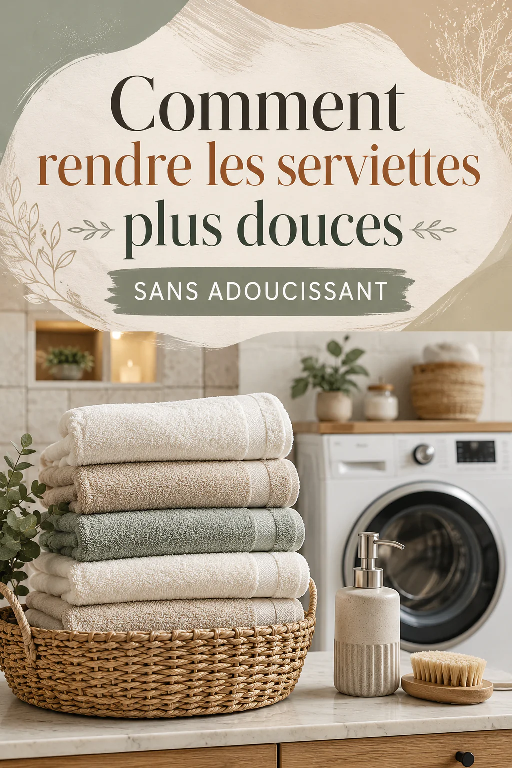Image titre expliquant comment rendre les serviettes plus douces sans adoucissant