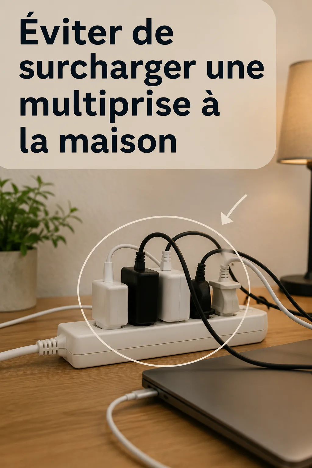 Image Pinterest sur les bons gestes pour éviter de surcharger une multiprise