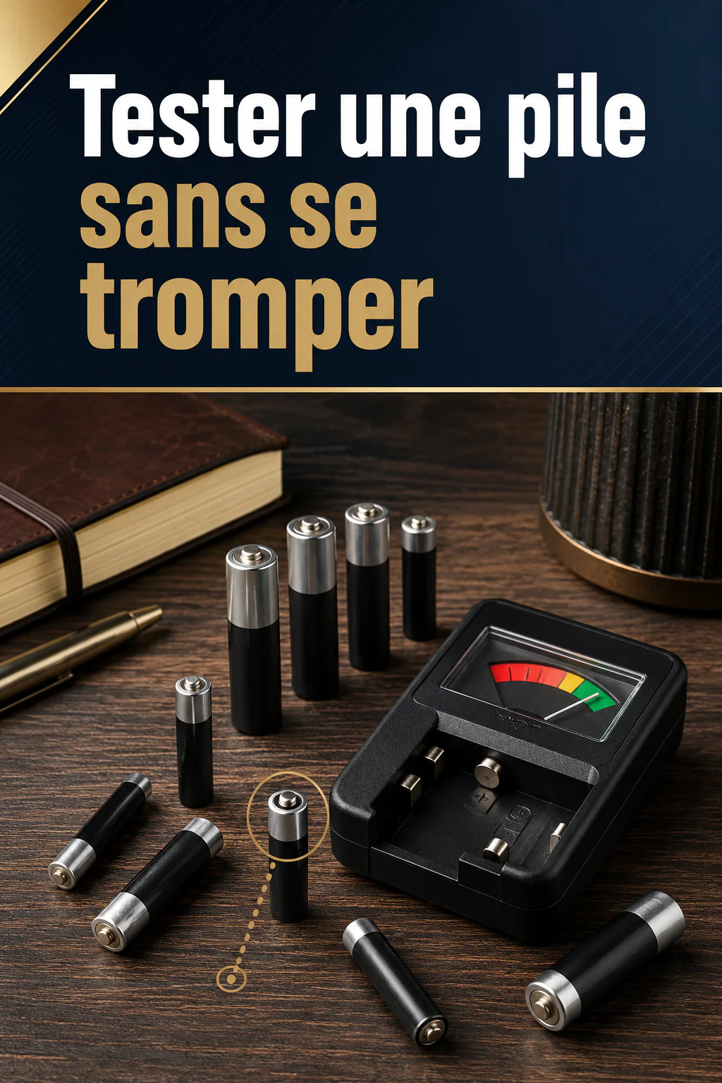 Image titre Tester une pile sans se tromper avec piles et testeur