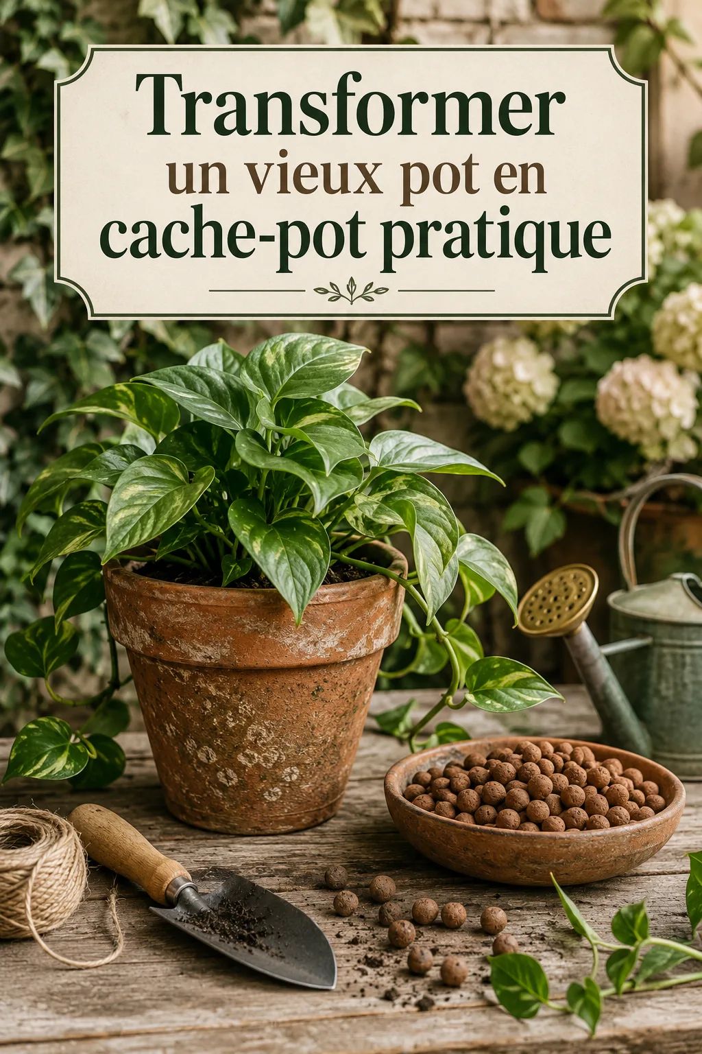 Image titre Pinterest Transformer un vieux pot en cache-pot pratique