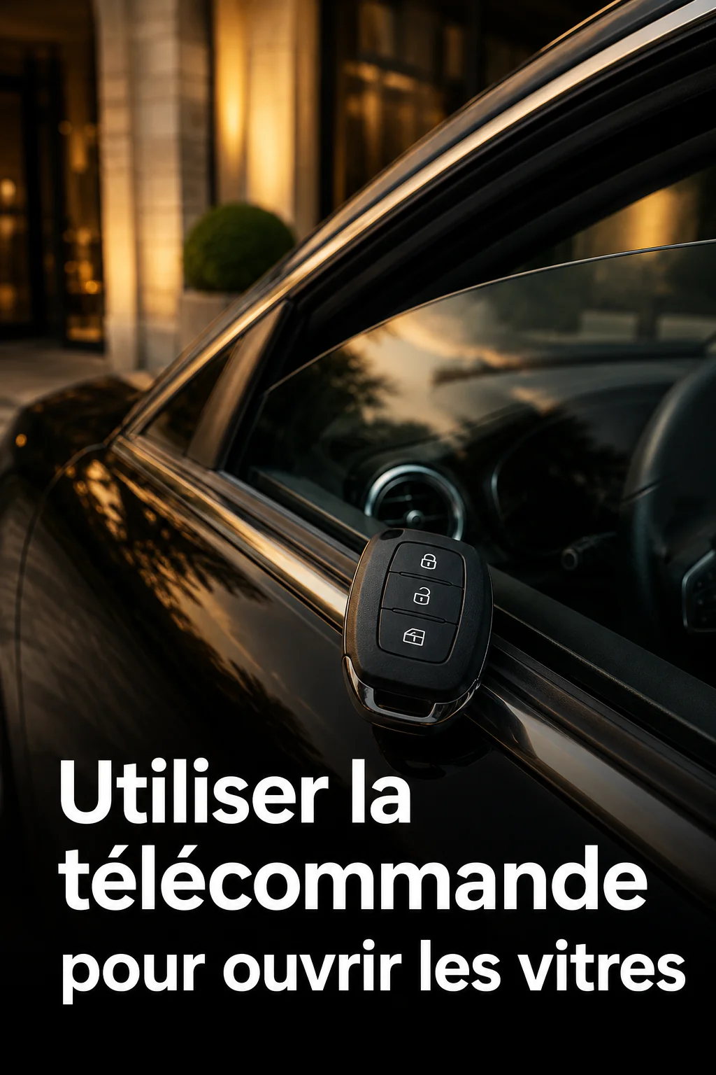 Image titre Utiliser la télécommande pour ouvrir les vitres