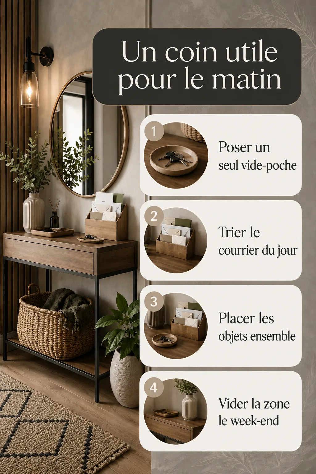 Coin pratique pour préparer ses essentiels du matin